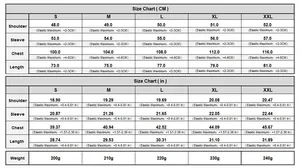 Detailed size chart for women striped shirt dress with CM and inch measurements