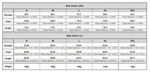 Size chart for casual mesh sleeve T-shirt dress from S to XXL with CM and Inch measurements