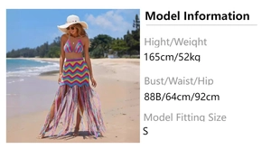 Detailed view of handmade crochet bikini set with wave pattern and long fringes