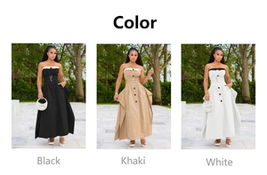 Abiti trench senza maniche in tre colori: nero, kaki e bianco, opzioni eleganti