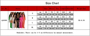 Detailed size chart for sexy hollow-out crochet tassel dress with metric measurements