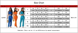 Detailed size chart for women sleeveless knit set including bust, waist and hip measurements