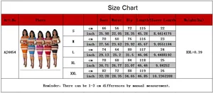 Tableau détaillé des tailles pour la robe courte en maille ajustée en cinq options de couleur