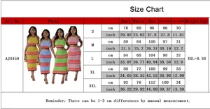 Size chart for knit two-piece set including crop top and skirt measurements S to XXL