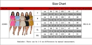 Detailed size chart for women's knitted two-piece set with measurements in cm and inches