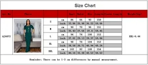 Detailed size chart for short sleeve athletic romper showing S to XXL measurements in cm and inch