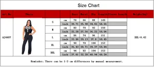 Tableau des tailles détaillé pour la combinaison élégante sans manches à jambes larges S-XXL
