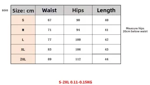 Size chart for black PU mini skirt showing measurements for S to 2XL in centimeters