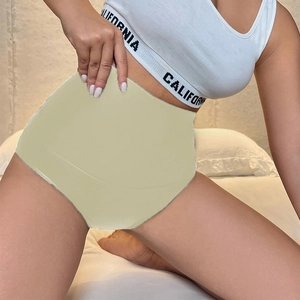 Detail of high-waisted seamless shaping shorts in khaki featuring California text
