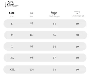 Detailed size chart for women mesh flocked t-shirt with bust and length measurements