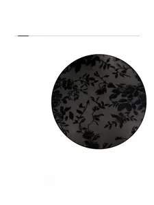 Detail of soft skin-friendly floral print fabric for women standing collar mesh t-shirt
