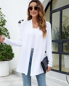 Close-up of white V-neck chenille shirt fabric texture and casual sleeve detail