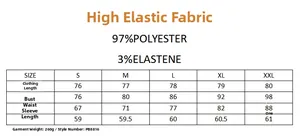 Detaillierte Größentabelle für figurbetontes A-Linien-Kleid mit Stoffspezifikationen