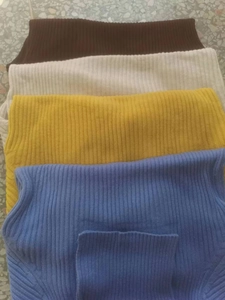 Set of slim fit high-elastic rib-knit turtlenecks in four essential autumn colors