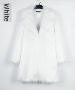 Macro detail of high-quality white faux fur texture on a thick lapel winter coat
