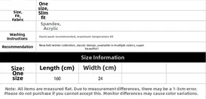 Detailed size chart and fabric specifications for faux fur bridal shawl scarf accessory