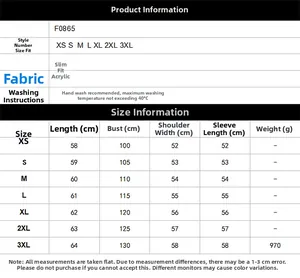 Tableau détaillé des tailles pour manteau en fausse fourrure femme, du XS au 3XL inclus