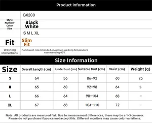 Detailed size chart for lace bodysuit lingerie including S to XL measurements in cm