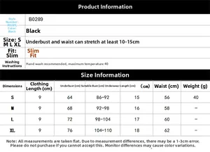 Detailed size guide for the black lace lingerie set with measurements from S to XL