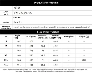 Size chart for snake print faux leather coat showing detailed measurements from S to 3XL