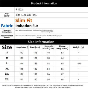 Tableau des tailles détaillé pour manteau léopard homme avec mesures de S à 3XL