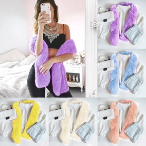 Elegante Sciarpa Collo in Pelliccia Sintetica di Volpe Donna Caldo Inverno Spessa Stola per Banchetto Festa Matrimonio Accessori Abbigliamento