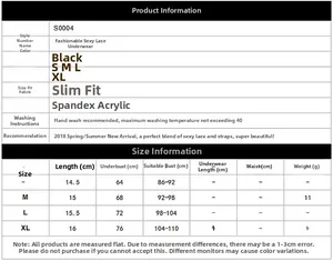 Tableau des tailles pour soutien-gorge en dentelle avec mesures et tissu détails