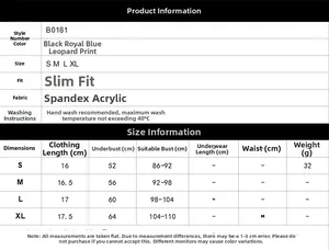 Size guide table for women's slim strapless tube top detailing measurements S to XL