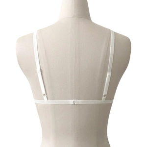 Haut de lingerie en dentelle blanche avec bretelles réglables et fermeture au dos