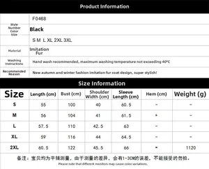 Detailed size chart for women faux leather jacket with S to 2XL measurements