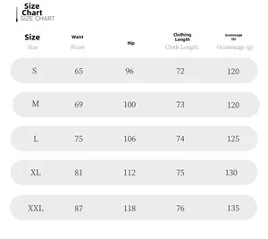 Detailed size chart for lace patchwork A-line skirt with waist and length measurements