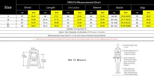 Size chart for women's knit square neck bodysuit showing chest and waist measurements