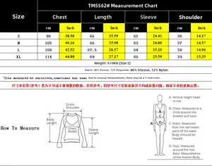 Detailed size chart for women's V-neck ruffle shirt with measurements in cm and inches