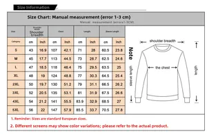 Tableau des tailles détaillé pour sweat à capuche homme avec mesures du S au 5XL