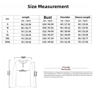 Detailed measurement chart for men's hoodies with size guide in inches and centimeters