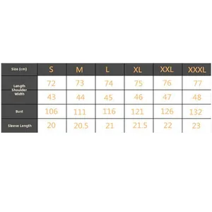 Guide des tailles de polo pour hommes avec mesures de S à 3XL incluant longueur et buste