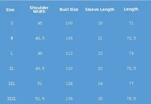 Tableau des tailles détaillé pour T-shirt sport col V homme, tailles allant de S à 3XL