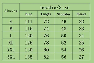 Size chart detail for men's striped short sleeve shirt showing measurements from S to 3XL