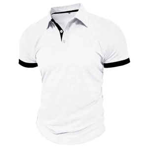 Herren Kurzarm Poloshirt Kontrastbesatz Atmungsaktiv Piqué-Netz Lässig Umlegekragen Sportlich Sommer Polo Top Für Männer