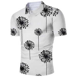 Polo da Uomo Casual Stampa Digitale 3D Manica Corta Colletto a Punta Fashion Streetwear Maglietta per Uso Quotidiano Estivo