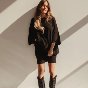 Women's Casual Outfit Oversized Short Sleeve T-Shirt And High Waist Biker Shorts Knit Loungewear Top Pants Streetwear Suit