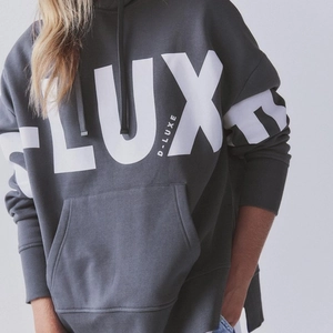 Women Oversized Letter Print Hoodie Streetwear Casual Loose Long Sleeve Pullover Hooded Sweatshirt With Kangaroo Pocket
