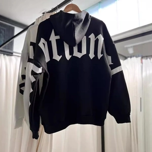 Sweat à capuche noir oversize pour femme avec imprimé gothique Potion au dos du vêtement