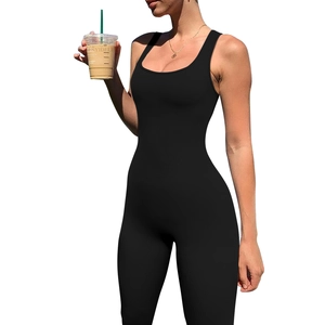 Detailed view of the ribbed fabric texture on this slim fit black sleeveless bodysuit