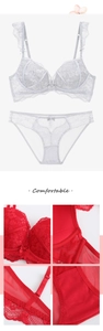 Detailopname van het delicate kantborduurwerk en ademende mesh op deze chique lingerieset