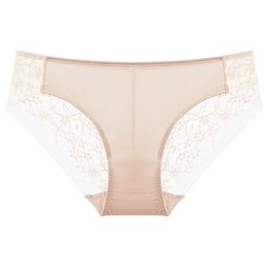 Culotte sexy en dentelle de style français, taille basse, respirante et couleur chair