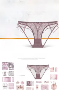 Detailaufnahme der halbtransparenten Spitzenunterwäsche mit Bogenkante und kleiner Schleife