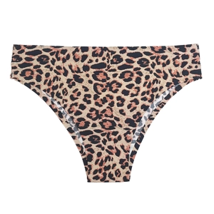 Bragas de Seda de Hielo Sin Costuras Sexy Estampado de Leopardo Cebra Cintura Baja Transpirable Secado Rápido Lencería