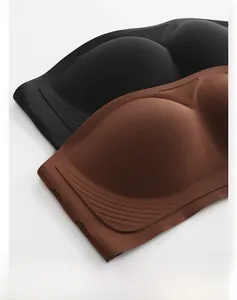 Detailed close-up of seamless 3D molded cups with supportive inner texture on bras