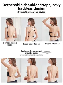 Tirantes ajustables para espalda en U, estilos cruzados y cuello halter sexy